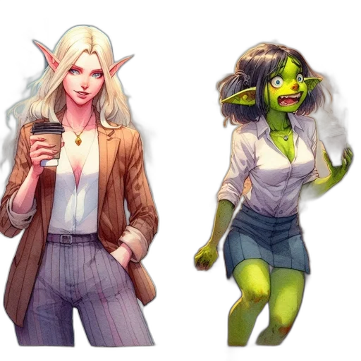 concept art, fantasy art, pixel art, comic book art transparent PNG cut-out