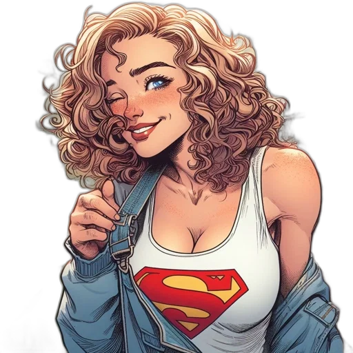 face, comic book art, cartoon, concept art transparent PNG cut-out