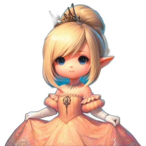 staff, dress, face, crown transparent PNG cut-out