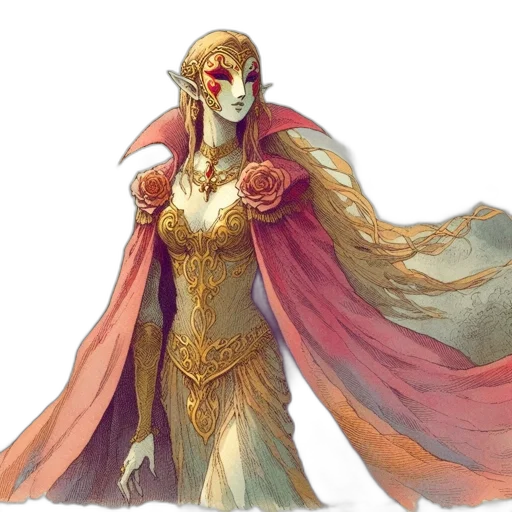 dress, mask, crown, concept art transparent PNG cut-out