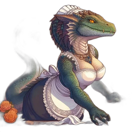 dragon, dress, creature, animal transparent PNG cut-out