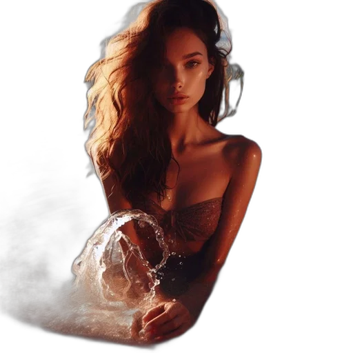 dress, hair, mask, jewelry transparent PNG cut-out