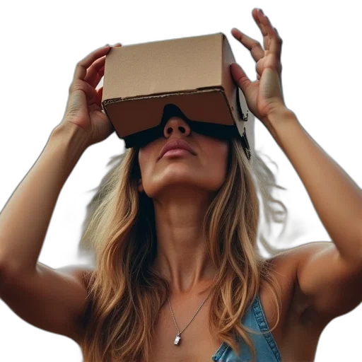 how, use, google, cardboard transparent PNG cut-out