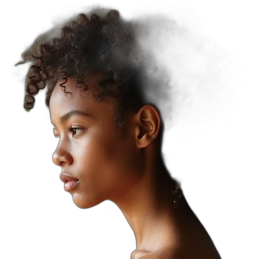 hair, face, crown, dragon transparent PNG cut-out