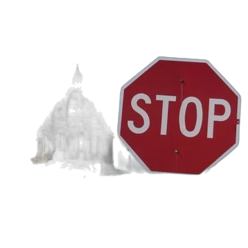stop, sign, front, large transparent PNG cut-out