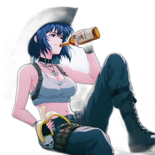 bottle, weapon, anime, cyberpunk transparent PNG cut-out