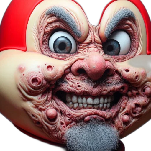 mask, face, creature, 3d render transparent PNG cut-out