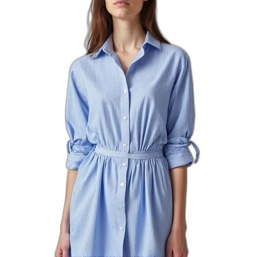 dress, jacket, blue, striped transparent PNG cut-out