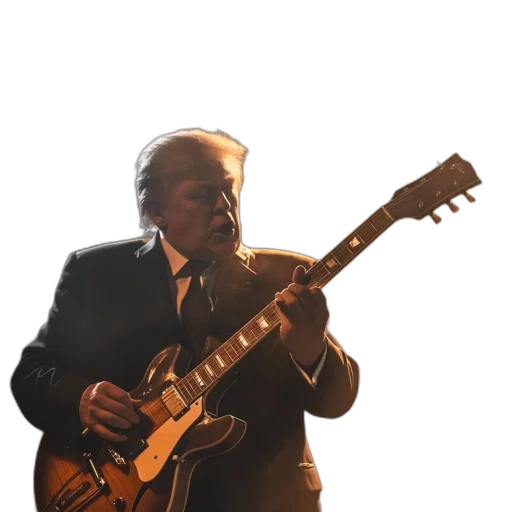 staff, suited, man, plays transparent PNG cut-out