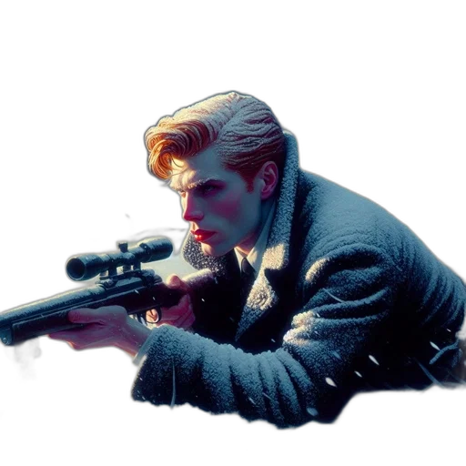 weapon, jacket, animal, face transparent PNG cut-out