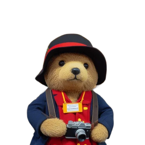 staff, teddy, bear, vibrant transparent PNG cut-out