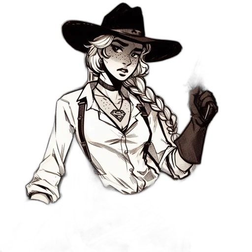 staff, hat, weapon, jacket transparent PNG cut-out