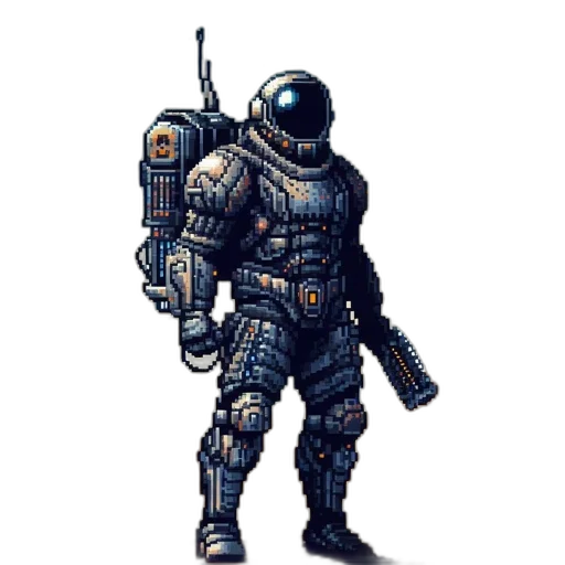 robot, weapon, staff, creature transparent PNG cut-out