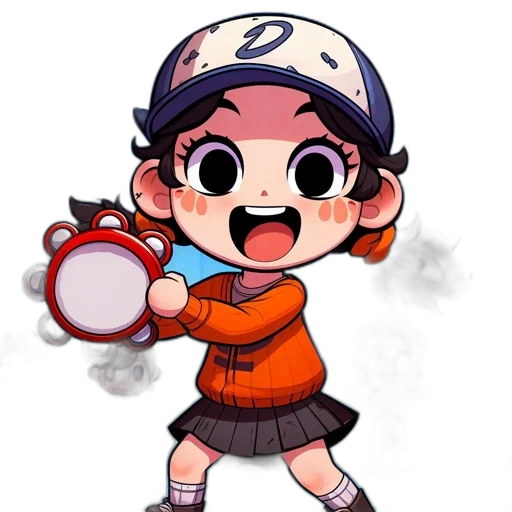 staff, cartoon, anime, pixel art transparent PNG cut-out