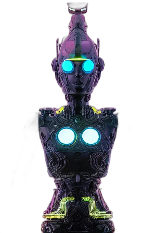 robot, staff, mask, jewelry transparent PNG cut-out