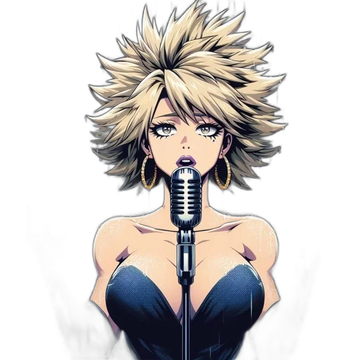 hair, staff, dress, cartoon transparent PNG cut-out