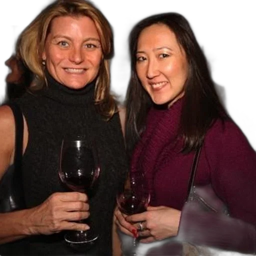 staff, two, women, pose transparent PNG cut-out