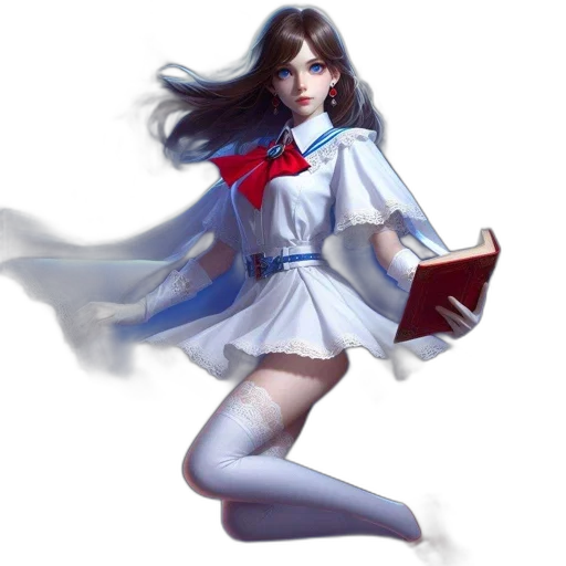 dress, staff, sword, robot transparent PNG cut-out