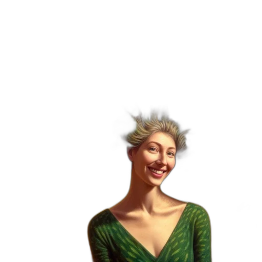 dress, staff, crown, face transparent PNG cut-out