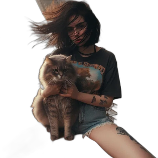 animal, creature, hair, dress transparent PNG cut-out