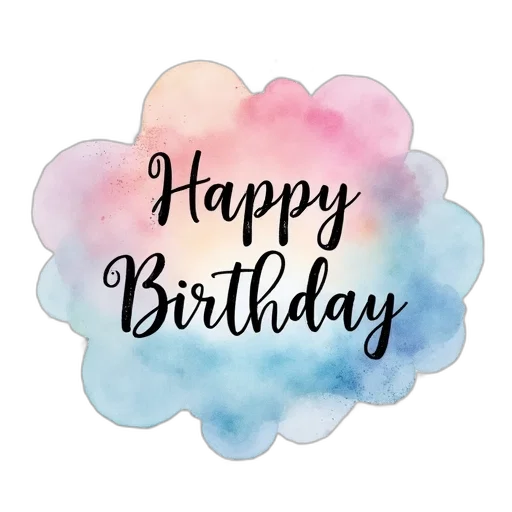 happy, birthday, card, made transparent PNG cut-out