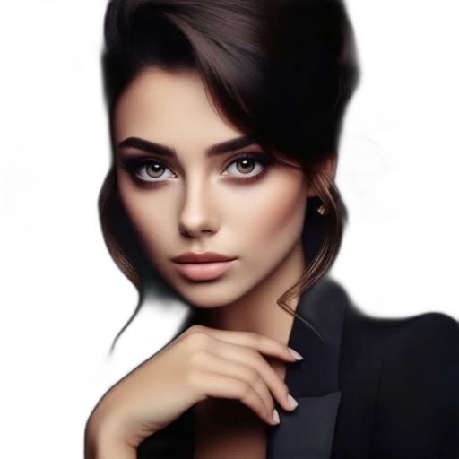 face, jewelry, dress, hair transparent PNG cut-out