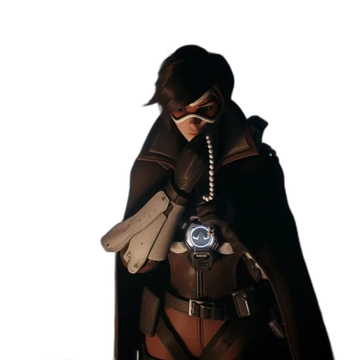 jacket, jewelry, mask, staff transparent PNG cut-out