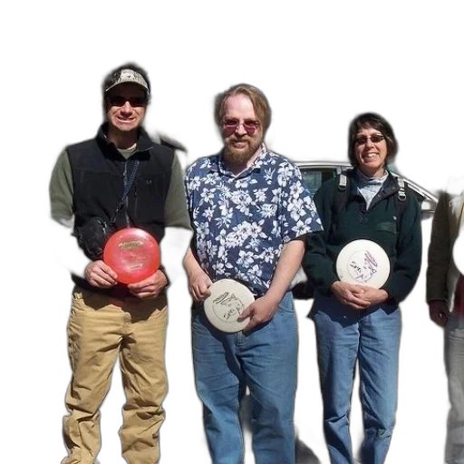 group, people, holding, frisbees transparent PNG cut-out