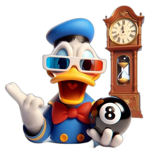3d render, concept art, pixel art, donald transparent PNG cut-out
