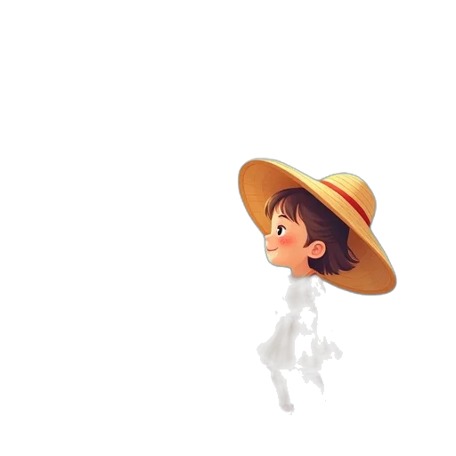 hat, staff, umbrella, creature transparent PNG cut-out
