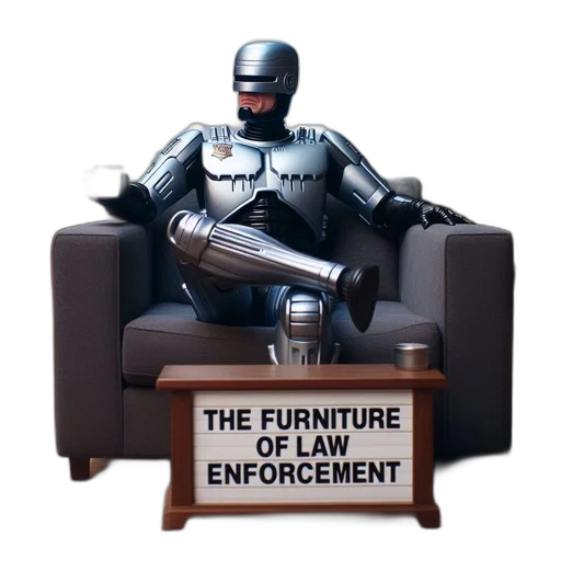 furniture, robot, weapon, 3d render transparent PNG cut-out