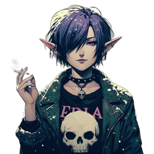 jacket, staff, jewelry, face transparent PNG cut-out