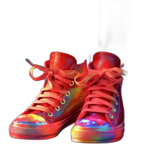 shoes, 3d render, concept art, photorealistic transparent PNG cut-out