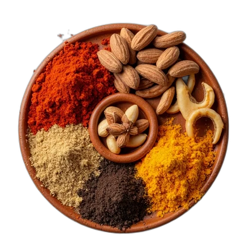 food, jewelry, earth tones, colorful transparent PNG cut-out
