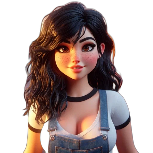 dress, face, staff, concept art transparent PNG cut-out