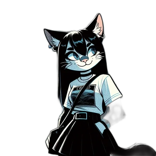 staff, dress, animal, anime transparent PNG cut-out