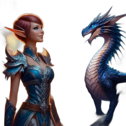 dragon, fantasy art, concept art, 3d render transparent PNG cut-out