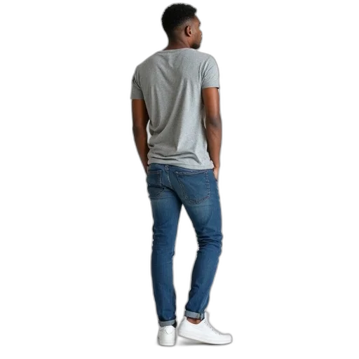jacket, shoes, 3d render, monochrome transparent PNG cut-out