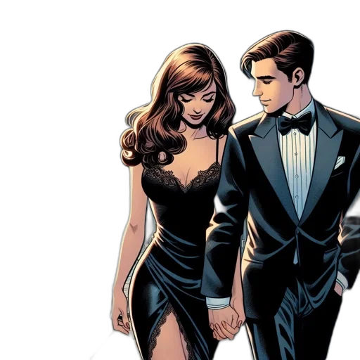 dress, comic book art, concept art, cartoon transparent PNG cut-out