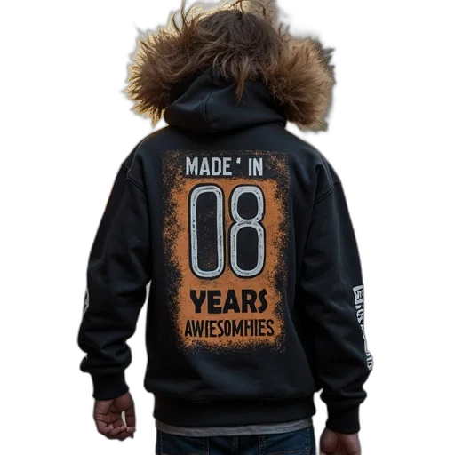 jacket, birthday, hoodie, made transparent PNG cut-out