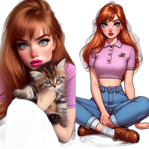 cartoon, photorealistic, fantasy art, comic book art transparent PNG cut-out