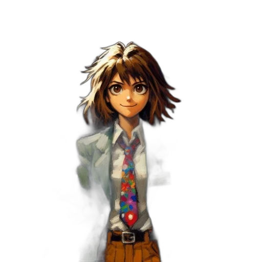 jacket, staff, face, concept art transparent PNG cut-out