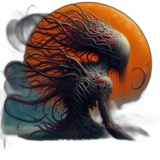 creature, hair, dragon, mask transparent PNG cut-out