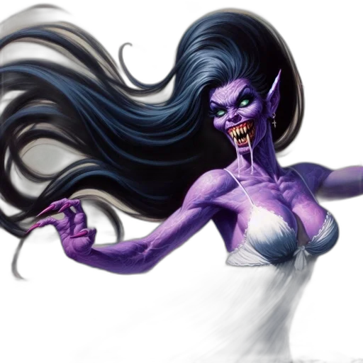 creature, hair, fantasy art, concept art transparent PNG cut-out