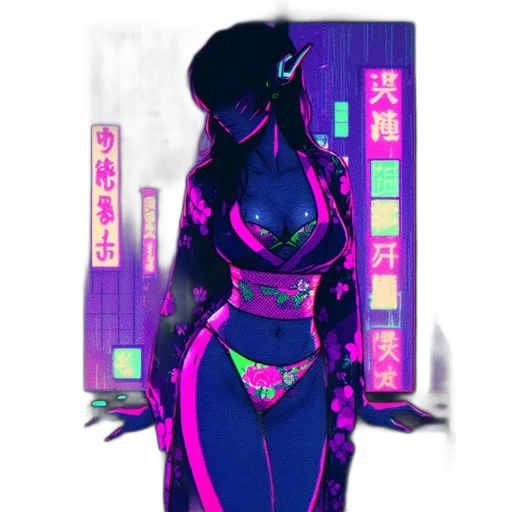 dress, robot, jacket, cyberpunk transparent PNG cut-out