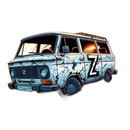 car, concept art, pixel art, cartoon transparent PNG cut-out