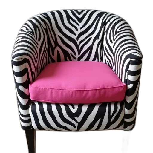 furniture, 3d render, monochrome, zebra transparent PNG cut-out