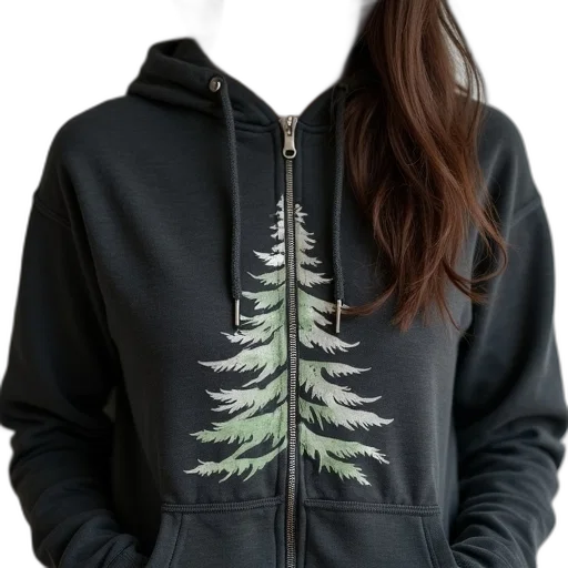 jacket, tree, photorealistic, forest transparent PNG cut-out
