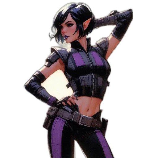 concept art, comic book art, cyberpunk, pixel art transparent PNG cut-out