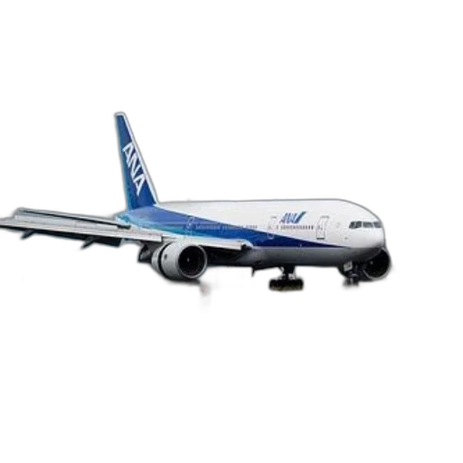 white, blue, ana, airplane transparent PNG cut-out
